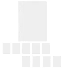 Alpha Depot シール帳ミニバインダー 透明クリア 女の子向け はがせるシール収納 手帳型 6穴リング式 シールコレクション収納 (A6リフィル10枚) [A6リフィル10枚]