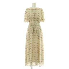 スナイデル SNIDEL 小花柄ミドルワンピース ロング 五分袖 1 アイボリー /MY ■OS