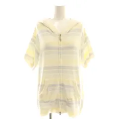 ジェラートピケ gelato pique スムーズィーマルチボーダーパーカー ジップアップ 半袖 F 白 ホワイト /AT ■OS