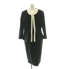 ルイルエブティック RUIRUE BOUTIQUE バイカラージャケット＆Iラインワンピースセットアップ 紺 ネイビー /SS ■OS