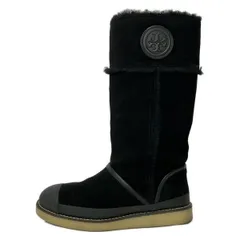 TORY BURCH(トリーバーチ) ブーツ レディース - 黒 レザー、ムートン