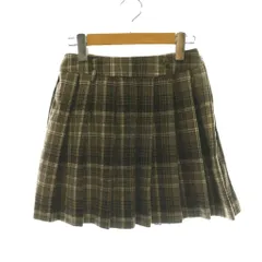 ダーリッチ Darich ダブルベルトチェックミニスカート M 茶 ブラウン /SS ■OS