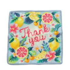 フェイラー FEILER ラブラリーバイフェイラー LOVERARY BY FEILER サンキューシトラス タオルハンカチ フルーツ柄 青 マルチカラー /MI ■OS