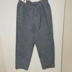 新品タグ付 UNIQLO ストレッチイージーアンクルパンツ L 476052 ヒッコリー
