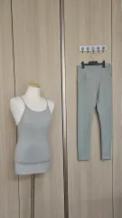 (レアCOLOR)アンドールヨガ ノースリーブ タンクトップS スカルピッグ レギンスM