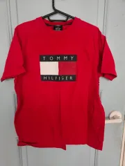 トミーヒルフィガー レッド ボックス ロゴ 半袖 Tシャツ 95