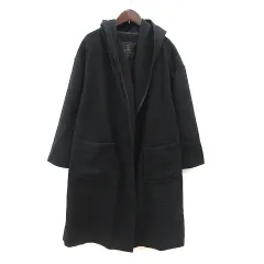 ナノユニバース nano universe コート フード F 黒 ブラック /MS