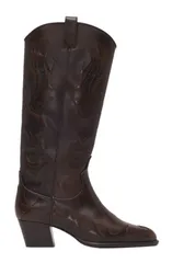 マージュ レディース シューズ ブーツ・レインブーツ レザー maje Leather cowboy boots Brown ブラウン