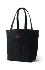 ランズエンド レディース バッグ Lands End Open Top Canvas Tote Bag BlackBlack ブラックのサムネイル