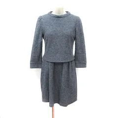 プロポーション ボディドレッシング PROPORTION BODY DRESSING ワンピース ひざ丈 長袖 3 チャコールグレー /MS