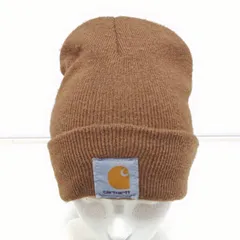 日本正規品【Carhartt】カーハート ニット帽 ビーニー ニットキャップ 帽子 アクリル100% 茶色 ブラウン メンズ レディース キッズ ユニセックス ONE SIZE 小さめ 頭囲47cm /M43992jQ
