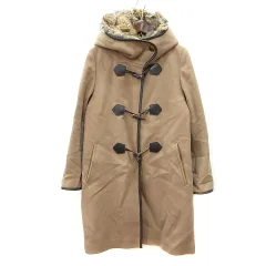 B&Y ユナイテッドアローズ BEAUTY&YOUTH ビューティー&ユース ダッフルコート ロング 総裏地 ライナー付き フェイクファー ウール S ベージュ /MN