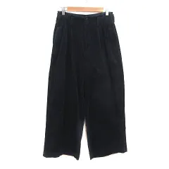 ナノ&コー nano&co ワイドパンツ コーデュロイ ロング 38 紺 ネイビー /MS