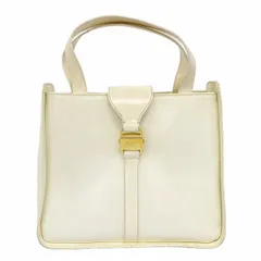 【6cd5257】サルヴァトーレフェラガモ ハンドバッグ レザー ホワイト ゴールド金具【中古】レディース