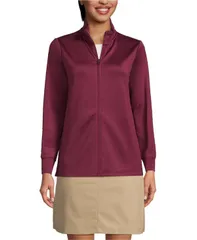 【送料無料】 ランズエンド レディース ジャケット・ブルゾン アウター Womens Active Performance Full Zip Jacket Burgundyのサムネイル