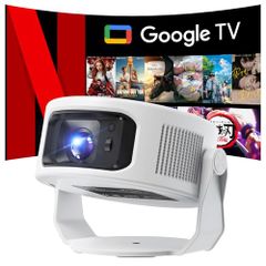家用投影機 小型 【搭載Google TV & 支援1080P 8K & HDR高動態畫質 & 1400Ansi 】 內建HiFi喇叭 270°旋轉 天花板 靜音 0.5M短距離投影 WiFi6 Bluetooth5.4 350" a613bcc0