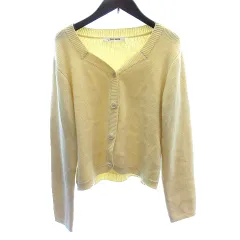 ルーニィ LOUNIE ニット カーディガン 長袖 F 黄色 イエロー /AU
