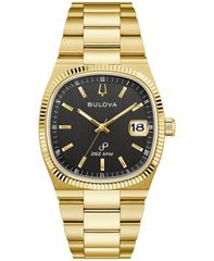[Free Shipping] Bulova Men's Classic Super Seville Gold Tone Stainless Steel Bracelet Watch 37.5mm G