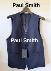 Paul Smith ポールスミス スーツベスト ジレ ネイビー ストライプ Lサイズ