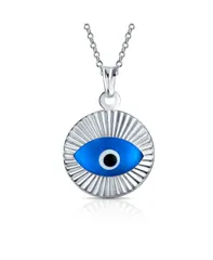 【送料無料】 ブリング レディース ネックレス・チョーカー・ペンダントトップ アクセサリー Turkish Spiritual Protection Amulet Charm Round Circle Moving Floating Evil Eye Pend