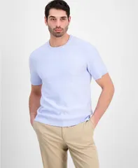 【送料無料】 アルファニ メンズ ニット・セーター アウター Mens Oversized Piqu Knit ShortSleeve Sweater Lavender Iceのサムネイル