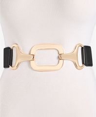 [무료 배송] 아이엔시 인터내셔널 컨셉 여성 벨트 액세서리 Chunky Interlock Stretch Belt Black Gold