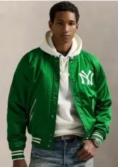 ポロ ラルフローレン ヤンキース スタジアム ジャケット グリーン XL