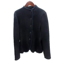 ギャバジンケーティー Gabardine K.T ニット カーディガン リブ 切替 長袖 11 L 紺 ネイビー /AU