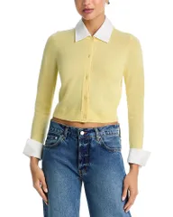 アリスアンドオリビア レディース アウター カーディガン Alice and Olivia Dollie Layered Look Cardigan Butterのサムネイル