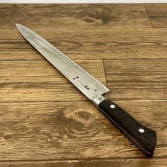 正広作 牛刀 1117日本鋼 筋引240mm 口金付強化木柄 - メルカリ