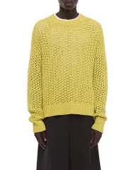 ヘルムート ラング メンズ アウター ニット・セーター クルーネック Helmut Lang Open Stitch Crewneck Sweater Chartreuse シャルトリューズのサムネイル