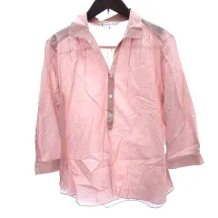 クミキョク 組曲 KUMIKYOKU シャツ ブラウス スキッパーカラー 長袖 2 M ピンク /AU