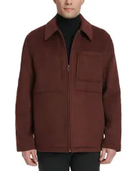 コールハーン メンズ アウター ジャケット・ブルゾン Cole Haan Zip Front Jacket Wine ワインのサムネイル