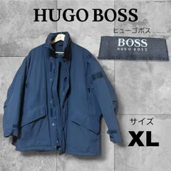 [4] HUGO BOSS ヒューゴボス ジャケット ミリタリージャケット 内ポケットあり 裏起毛 メンズ XL相当 ネイビー 中綿ジャケット 防寒 厚手 フルジップ アウター カジュアル 大きめ 古着 人気　日々と古着のサムネイル
