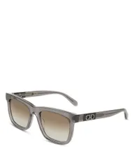 フェラガモ レディース アクセサリー サングラス・アイウェア FERRAGAMO Color Blockeyhole Bridge Rectangular Sunglasses 55mm Transpのサムネイル