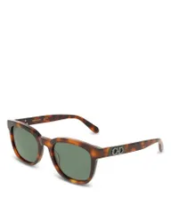 フェラガモ レディース アクセサリー サングラス・アイウェア FERRAGAMO Color Block Temple Rectangular Sunglasses 54mm Tortoiseのサムネイル