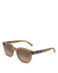 フェラガモ レディース アクセサリー サングラス・アイウェア FERRAGAMO Color Block Temple Rectangular Sunglasses 54mm Transparentのサムネイル