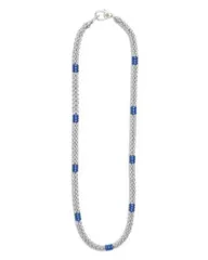 ラゴス レディース アクセサリー ネックレス・チョーカー・ペンダントトップ レース LAGOSterling Silver Ultramarine Ceramic Rondelle Bead Collar Necklace OneSize シルバー