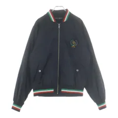 DOLCE & GABBANA (ドルチェアンドガッバーナ) ロゴワッペン付き ジップアップ ナイロンジャケット ブルゾン ブラック