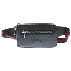 GUCCI (グッチ) GGスプリーム ウエストバッグ ブラック PVCレザー ウエストバッグ 474293のサムネイル