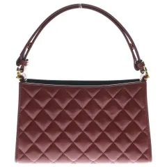 CHANEL (シャネル) マトラッセ ココマーク ラムスキン レザー ワンショルダーバッグ ゴールド金具 ボルドー プレート AS6045