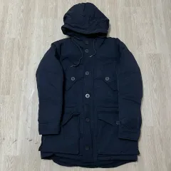 リーバイス メンズ グースダウン フード マウンテンパーカー ダウンジャケット ロング丈 M/95