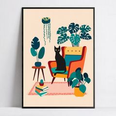 アート　インテリア　雑貨　ポスター　キャンバスポスター　リビング　玄関　カフェ　ギフト　ガレージ　ガーデニング　ネコ　レトロ　A3