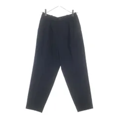 MARKAWARE (マーカウェア) 19AW プリーツフロント ペグトップ オーガニックウール フランネル ジップアップ タック ワイドストレート パンツ ブラック A19C-06PT010のサムネイル