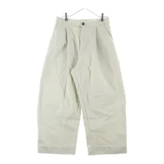 STUDIO NICHOLSON (スタジオニコルソン) SORTE PEACHED COTTON TWILL PANTS ピーチド コットンツイル ジップアップ ワイドパンツ アイボリー 51-10-721008のサムネイル