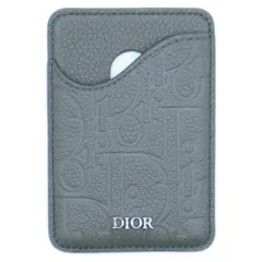 Christian Dior (クリスチャンディオール) サドル オブリークロゴ レザー グラビティ カードケース カーキ 2ADCH168FLG