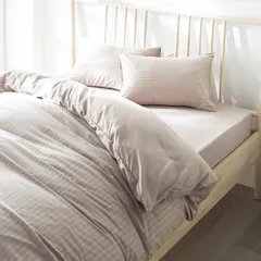 【在庫処分】アイリスプラザ 寝具カバー3点セット シングル 洋式ベッド・和式布団兼用 布団カバーセット ホテル仕様 肌ざわりがよいピーチスキン加工 敷ふとんにも使える グレージュ