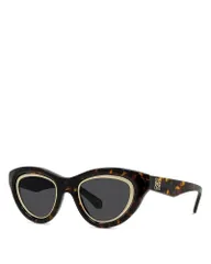 ロエベ レディース アクセサリー サングラス・アイウェア Loewe Cat Eye Sunglasses 53mm Shiny dark havana solid smoke スモークのサムネイル
