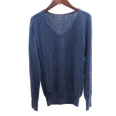 ケーティー キヨコ タカセ  K.T KIYOKO TAKASE ニット セーター Vネック カシミヤ 長袖 9 M 紺 ネイビー /AU