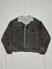 80s リーバイス ブラックデニム ボアジャケット ブラック 黒